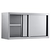 Combisteel Stainless steel Wall cabinet with sliding doors 140x40x65 cm