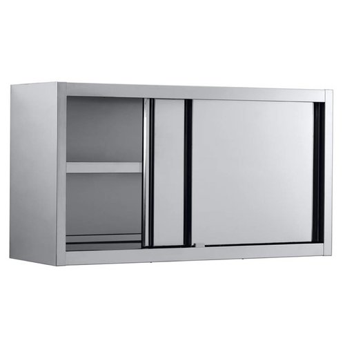  Combisteel Stainless steel Wall cabinet with sliding doors 140x40x65 cm 