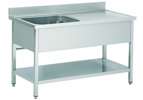  Combisteel Évier professionnel en acier inoxydable | 2 Formats | baignoire à gauche 
