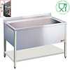 HorecaTraders Stainless Steel Sink | 1 Central sink | 136x50x40 cm