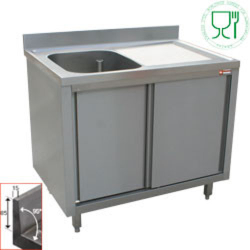  HorecaTraders Stainless Steel Sink | Sink Left | 140x70x88 cm 