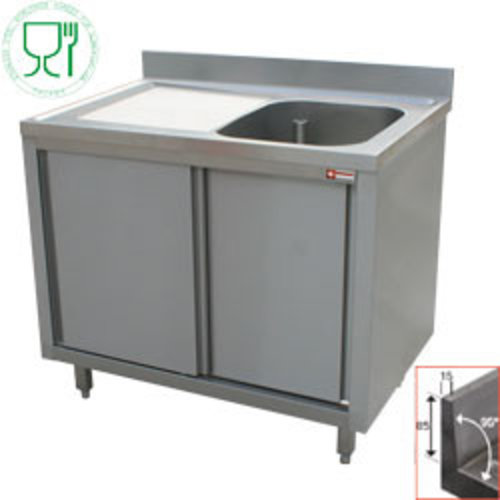  HorecaTraders Stainless Steel Sink | 1 Sink Right | 140x70x88cm 