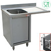 HorecaTraders Stainless Steel Sink with 1 Tub Left | 140x70x88cm