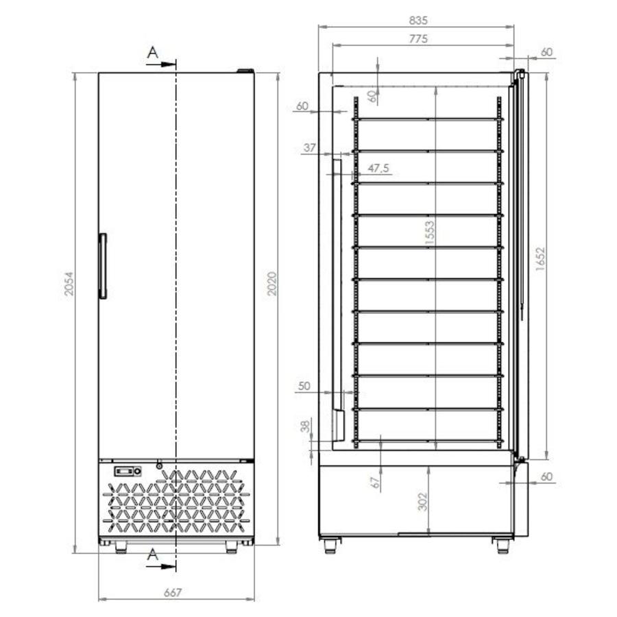 Armoire de stockage de glace | 658 litres