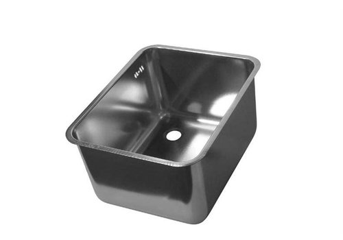 HorecaTraders Éviers rectangulaires en acier inoxydable avec trop-plein | 12 formats 