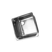 Built-in sink stainless steel with overflow | Square