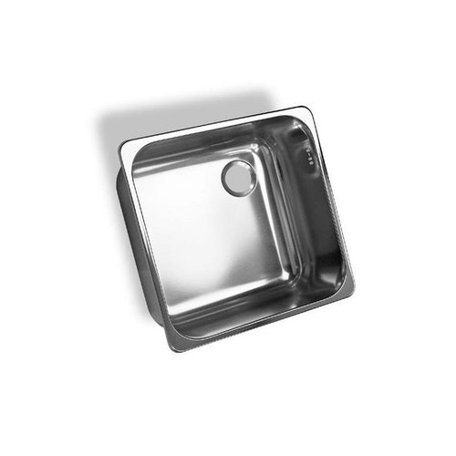  HorecaTraders Built-in sink stainless steel with overflow | Square 
