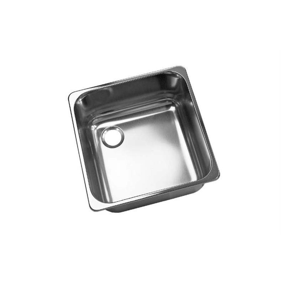 Square stainless steel built-in sink without overflow