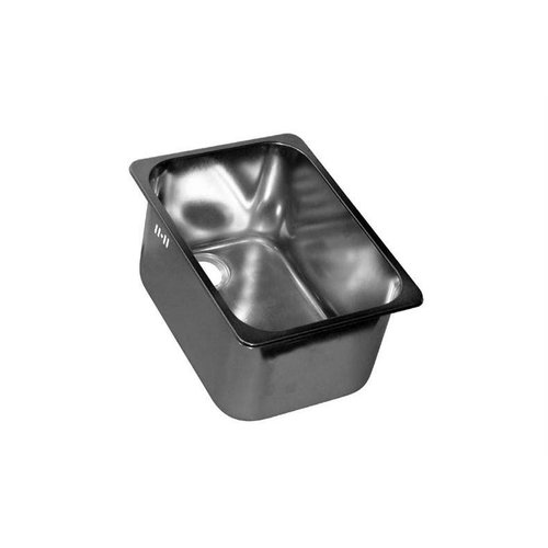  HorecaTraders Stainless Steel Sink | Rectangle | with overflow 