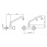 Mixer tap Wall model | 40 Litres/Min.