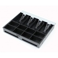 Tiroir-caisse 410 pieds Standard+ Noir 8 emplacements pour pièces + 4 emplacements pour billets Manuel 410 x 415 x 110 mm