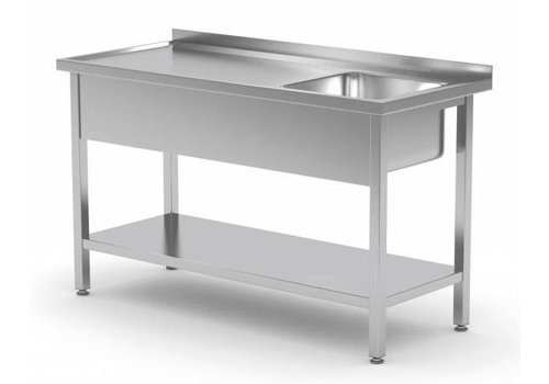  Combisteel Évier professionnel en acier inoxydable | 3 formats | Couler à droite 
