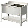 Combisteel Évier de table en acier inoxydable professionnel | 2 Formats | boîte à droite