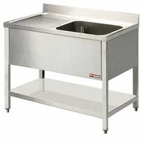 Évier de table en acier inoxydable professionnel | 2 Formats | boîte à droite