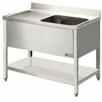 Sink table stainless steel Professional | 2 Formats | bin right