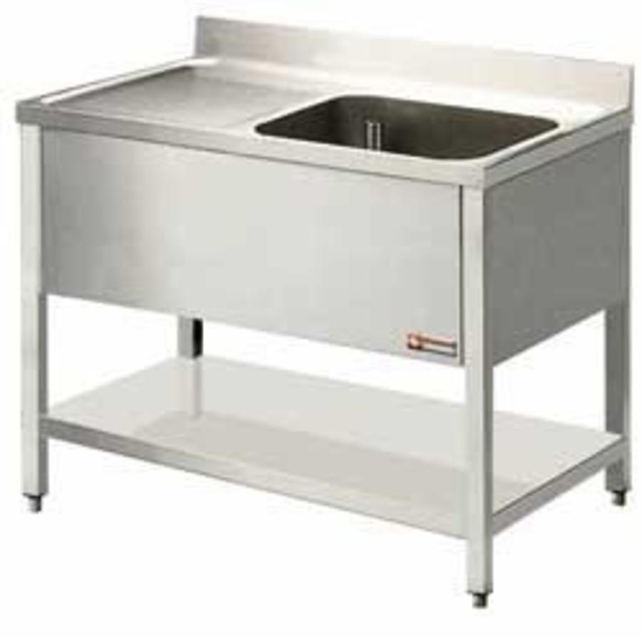 Évier de table en acier inoxydable professionnel | 2 Formats | boîte à droite