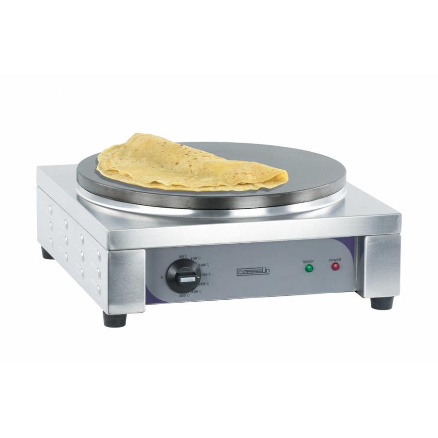 Plaque de cuisson électrique pour crêpes | 35 cm | 2 200 W | 230 volts | Cadre en acier inoxydable