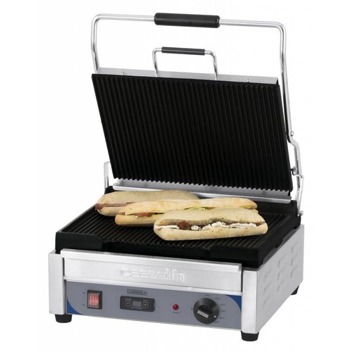  Casselin Grille à panini rainurée | Usage intensif 