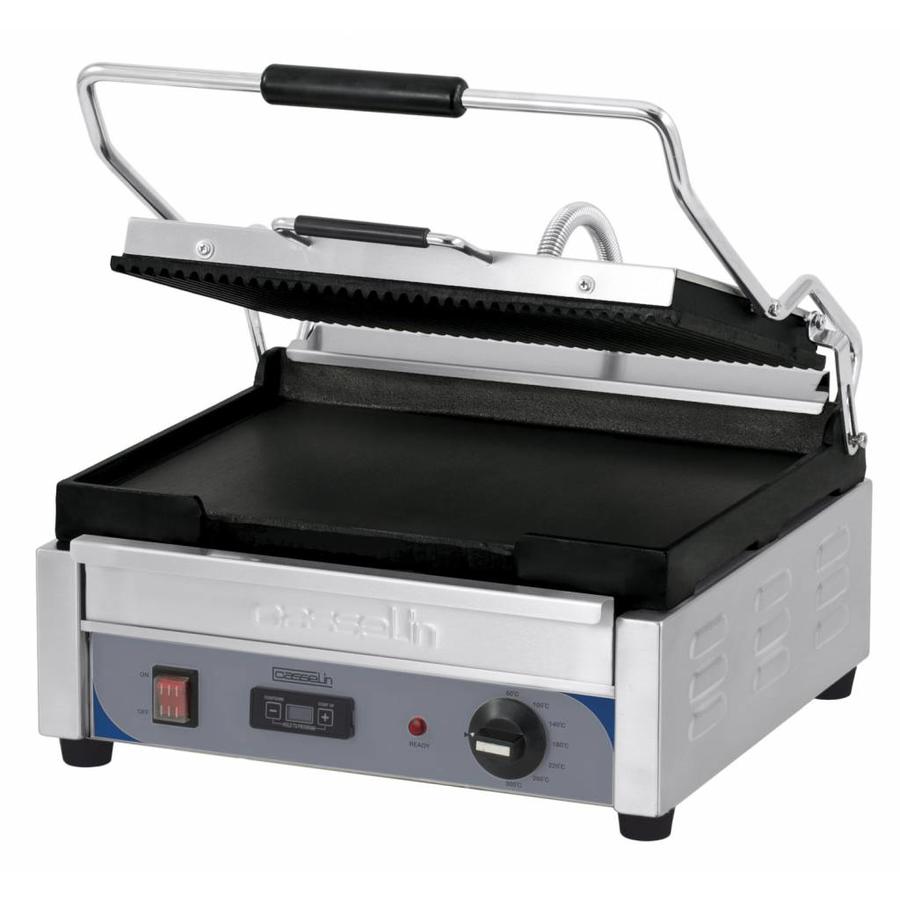 Grille à panini rainurée-lisse | Avec minuterie