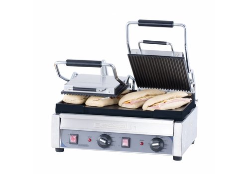  Casselin Double Contact Grill Smooth/Ribbed | 490x520mm 