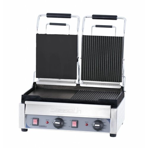  Casselin Double Contact Grill Smooth/Ribbed | 490x520mm 