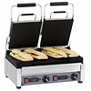 Casselin Double Panini Grill Grooved Plate | 45x24cm