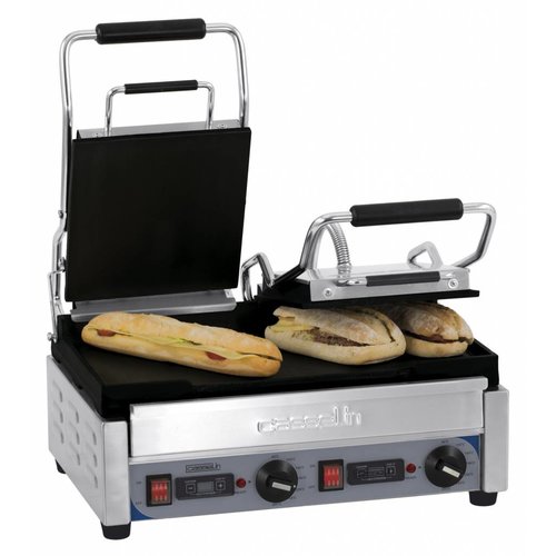 Casselin Kontaktgrillplatte glatt Edelstahl | 45x24cm 