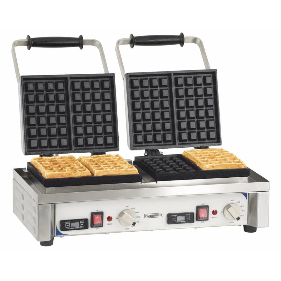 Double Stainless Steel Waffle Iron | 3200 Watts