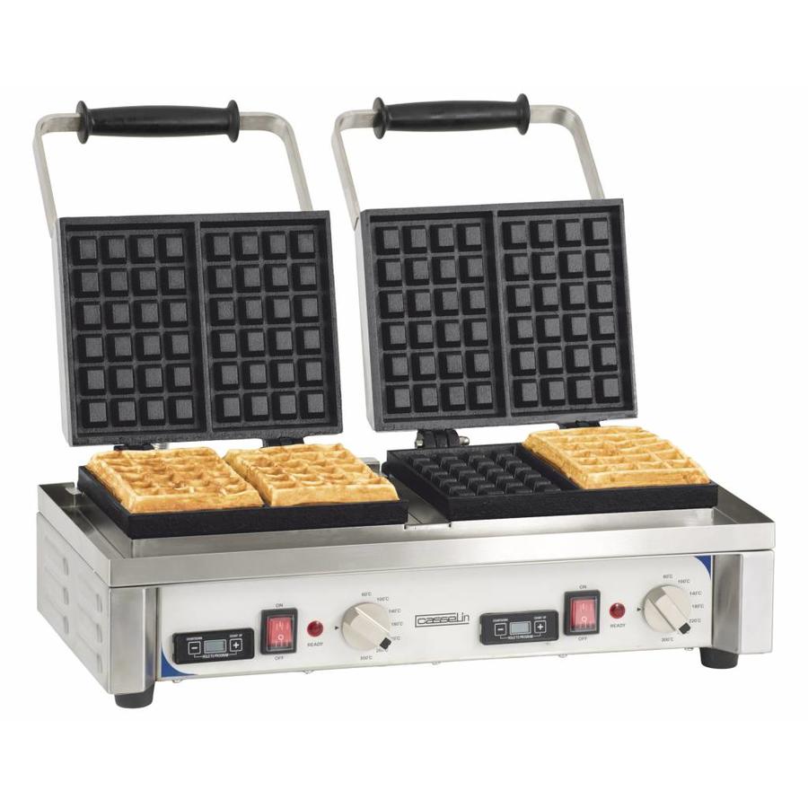 Gaufrier double en acier inoxydable | 3200 watts