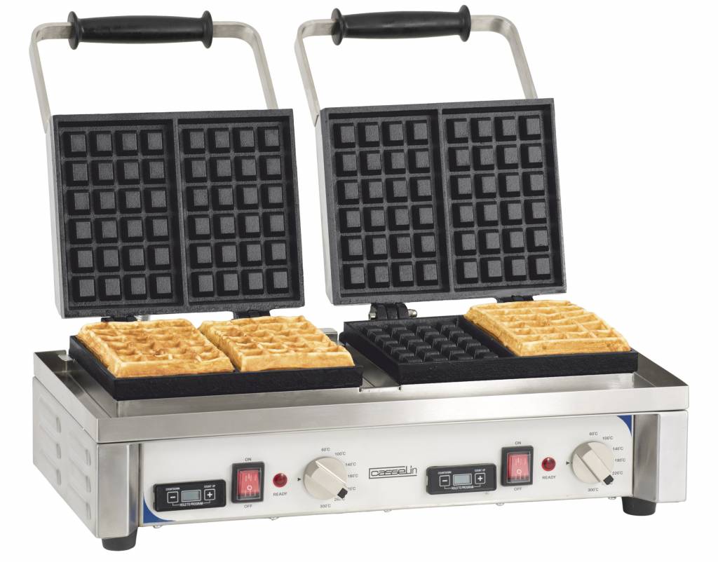 Buy Double Stainless Steel Waffle Iron | 3200 Watt online - HorecaTraders