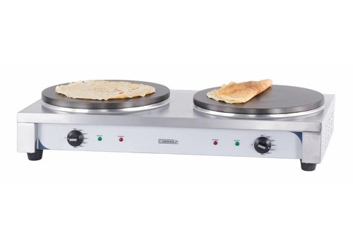  Casselin Crêpière électrique double en acier inoxydable | 2x40cmØ | 230 volts 