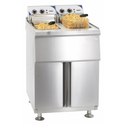  Casselin Electric Deep Fryer with Base | 2x10L 