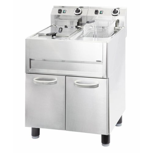  Casselin Friteuse électrique en acier inoxydable | 2x13L 