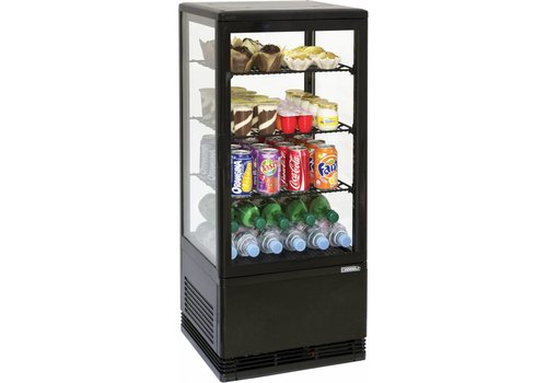  Casselin Glaskühlvitrine | Schwarz 
