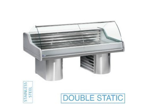  HorecaTraders Display case counter fish | worktop granite 150x119x117 cm 