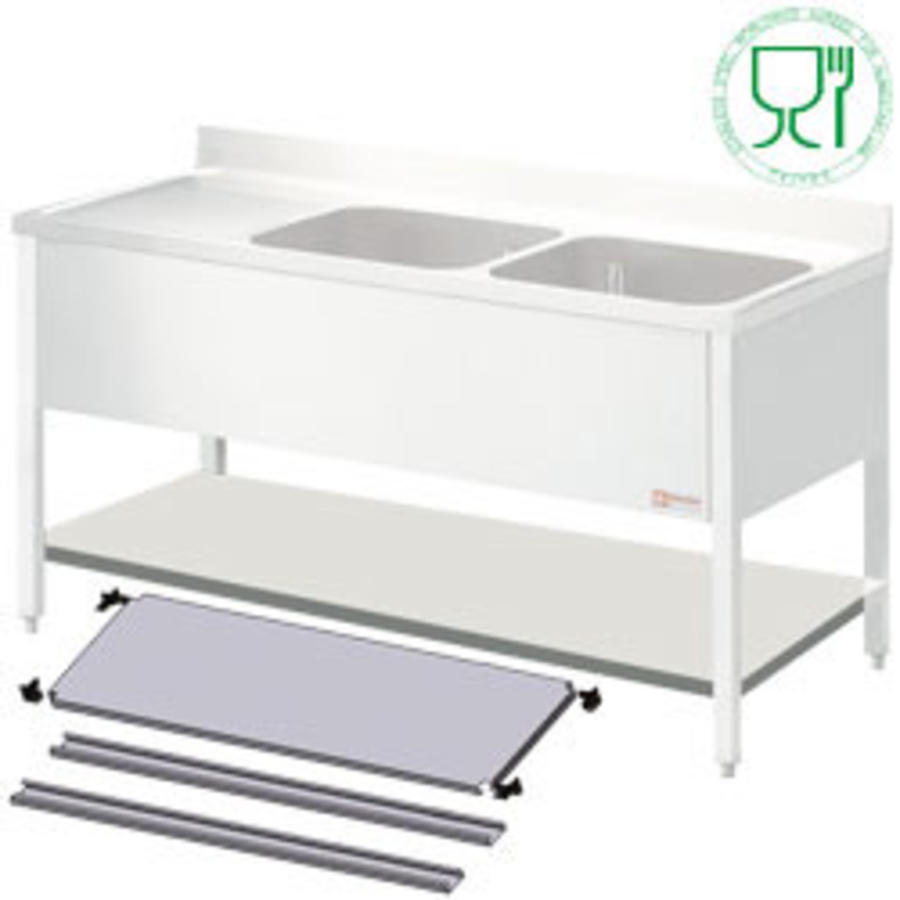 Stainless Steel Shelf for Sink | 160x70x40cm