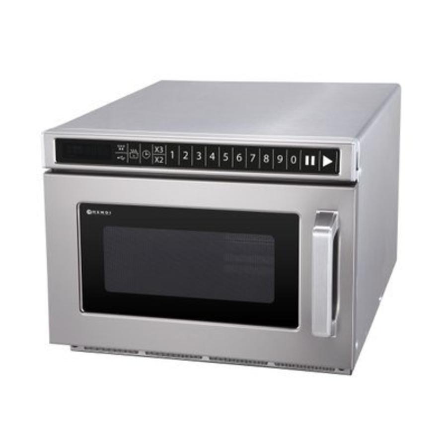 Micro-ondes programmable en acier inoxydable | Avec USB 1800 watts