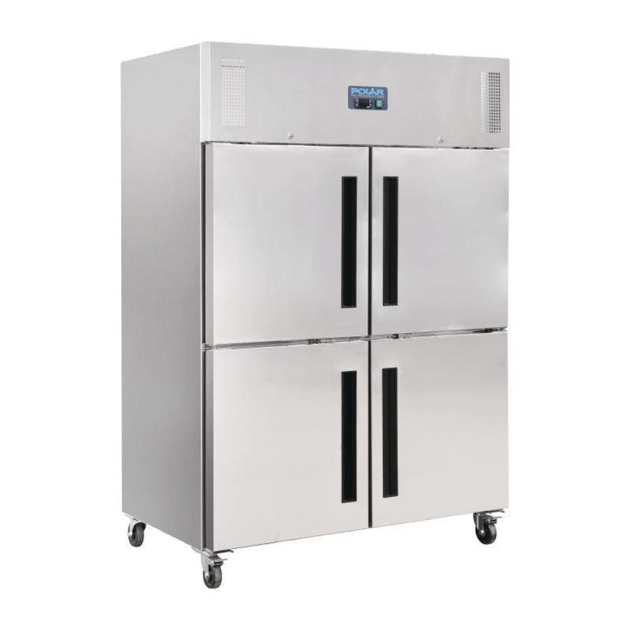 2-door freezer with split doors | stainless steel | automatic defrost | 1200L