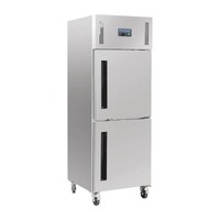 Congélateur avec porte divisée | acier inoxydable | 600 litres