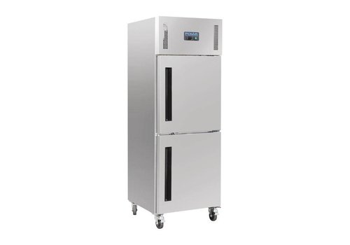  Polar Vriezer met gedeelde deur | RVS | 600ltr 