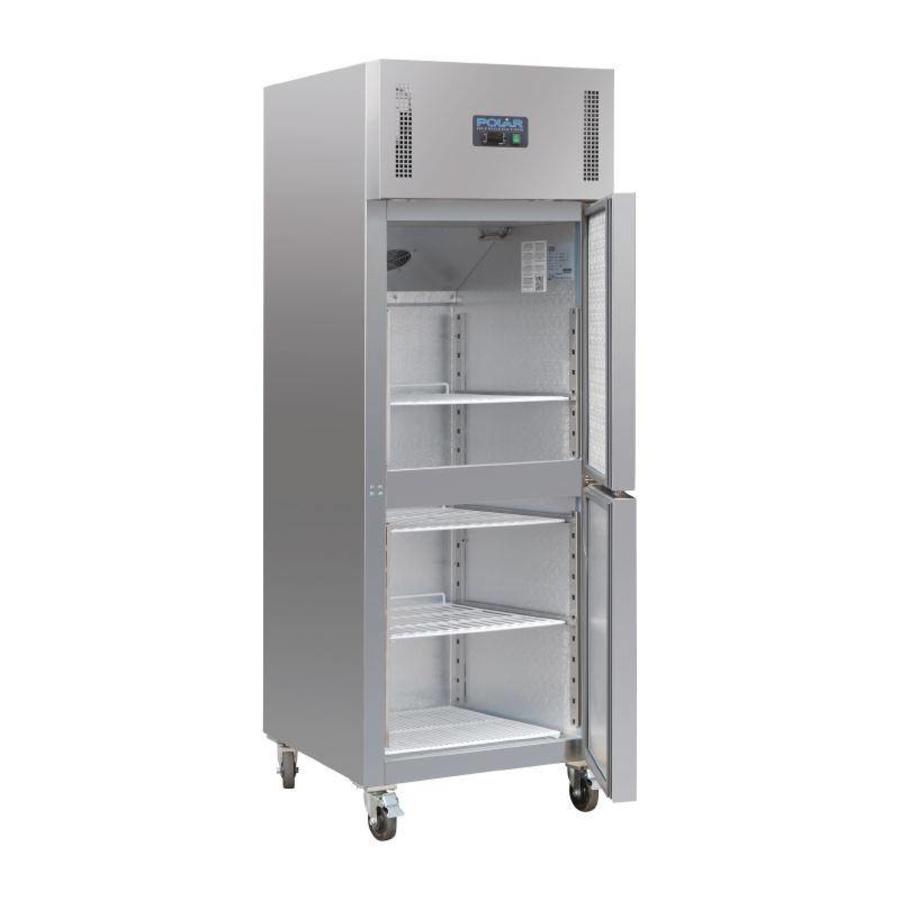 Congélateur avec porte divisée | acier inoxydable | 600 litres