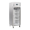 Glass door refrigerator | stainless steel | 600L