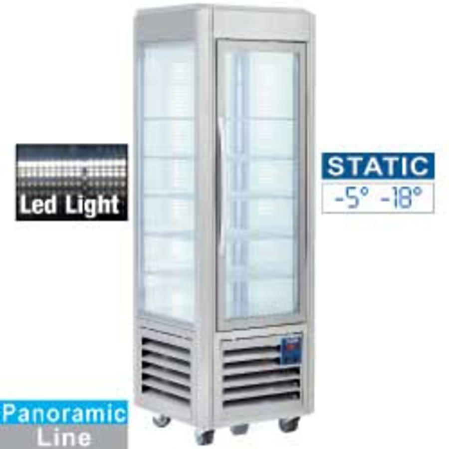 Vitrine de congélation en acier inoxydable | 5 niveaux | 360 litres