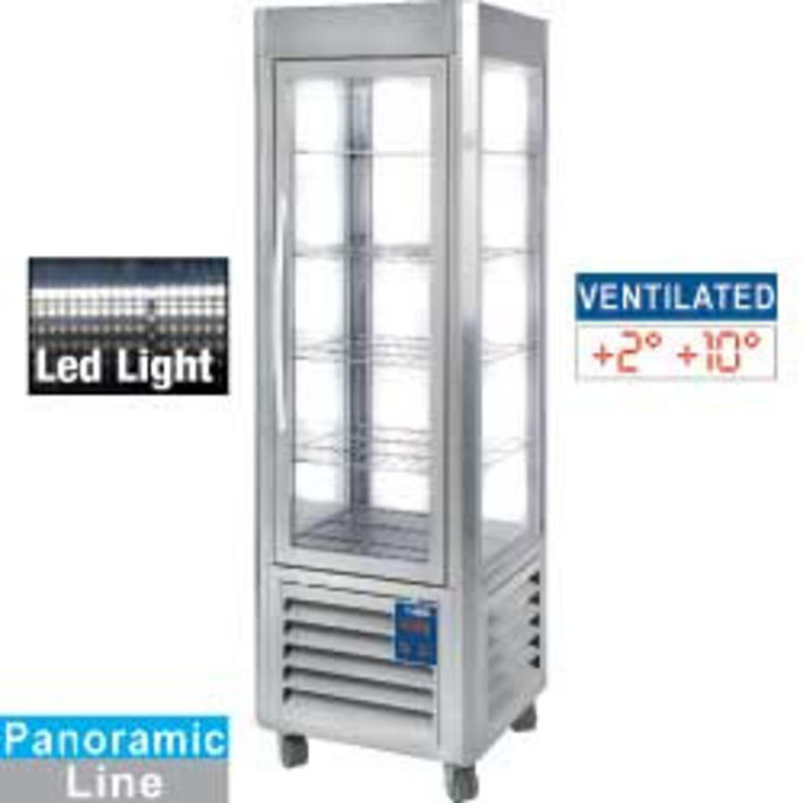 Vitrine à pâtisserie en acier inoxydable | 5 plateaux | 360 litres