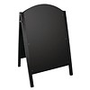 Olympia Panneau de trottoir noir avec cadre en métal | 66x67x(H)103cm