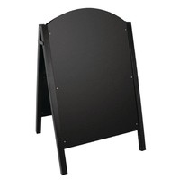 Panneau de trottoir noir avec cadre en métal | 66x67x(H)103cm