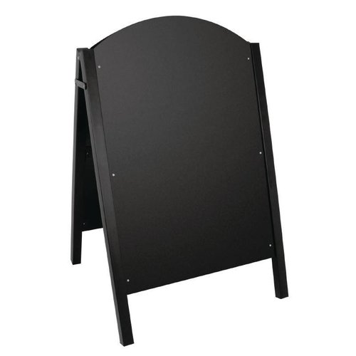  Olympia Stoepbord Zwart met Metalen Frame | 66x67x(H)103cm 