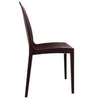 Chaise en plastique marron | Sans accoudoir 4 pièces