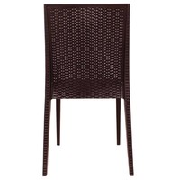 Plastic Chair Brown | Without Armrest 4 pcs