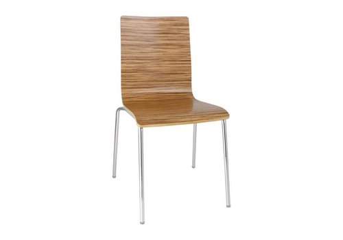  HorecaTraders Chair without Armrest Oak look | 4 pieces 